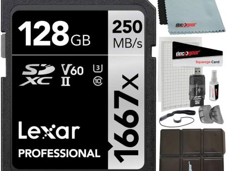 Lexar Professional 1667x 128GB SDXC UHS-II Memory Card + Accessory Bundle Discount