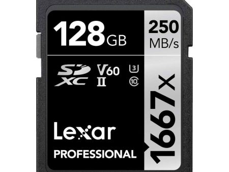 Lexar Professional 1667x 128GB SDXC UHS-II Memory Card, 250MB s Read, 120MB s Write Supply