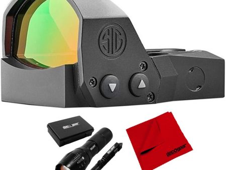 Sig Sauer 1x30mm Miniature Open Reflex Red Dot Pistol Sight with Tactical Bundle Sale