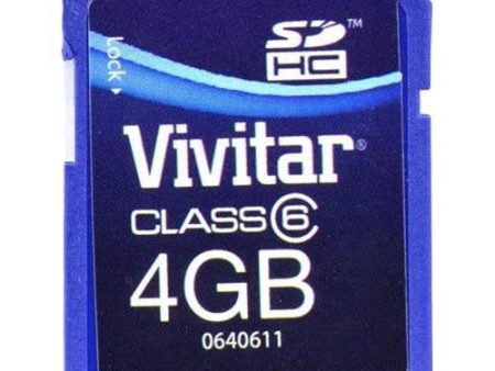 Vivitar SDHC 4 GB Memory Card for High Megapixel and HD Video Recording - Open Box Sale