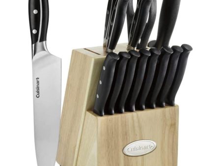 Cuisinart C77TRN-15P Nitrogen Collection 15-Piece Knife Block Set, Black Hot on Sale