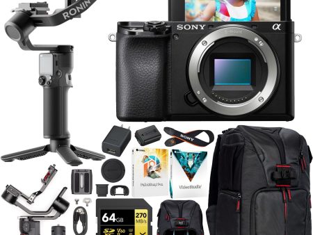 Sony a6100 Mirrorless 4K APS-C Camera Body Kit + DJI RS 3 Mini Gimbal Bundle on Sale