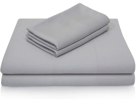 Malouf Rayon From Bamboo Twill Weave Sheet Set, King - Ash For Sale