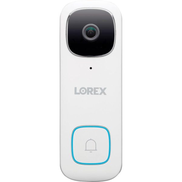 Lorex 2K Wired Video Doorbell, White (B451AJD-E) - Open Box Discount