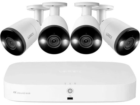 Lorex 4K Security Camera System, Fusion 8-Channel 3TB NVR with 4 Cameras Fashion