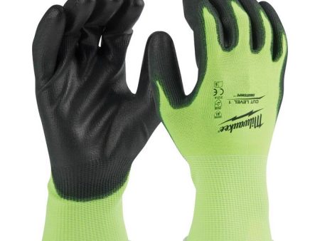 Milwaukee Cut Level 1 Polyurethane Dipped Gloves High-Vis Green XL 1 pair Online