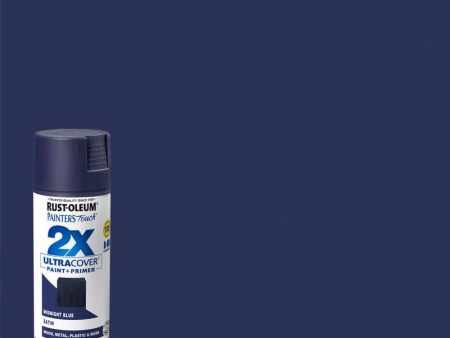 Rust-Oleum Painter s Touch 2X Ultra Cover Satin Midnight Blue Paint+Primer Spray Paint 12 oz Cheap