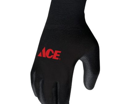 Ace Men s Indoor Outdoor Coated Work Gloves Black XL 1 pair Cheap