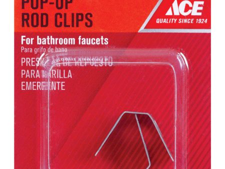 Ace 1 4 in. Chrome Stainless Steel Pop-Up Rod Clips Online now