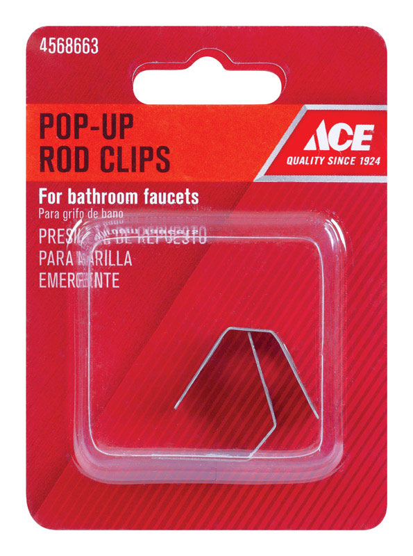 Ace 1 4 in. Chrome Stainless Steel Pop-Up Rod Clips Online now