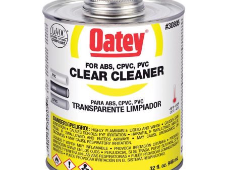 Oatey Clear Cleaner For ABS CPVC PVC 32 oz Sale