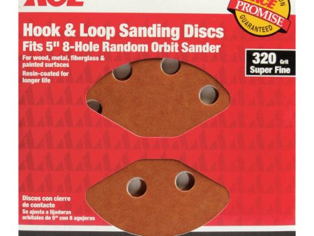 Ace 5 in. Aluminum Oxide Hook and Loop Sanding Disc 320 Grit Super Fine 5 pk Sale