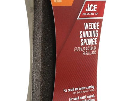 Ace 5 in. L X 3 in. W X 1 in. 80 Grit Medium Wedge Sanding Sponge For Cheap