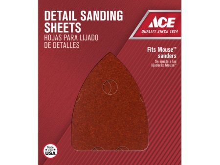 Ace 5 in. L X 3-1 2 in. W 150 Grit Aluminum Oxide Mouse Sandpaper 5 sheet Cheap