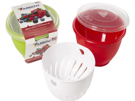 Arrow Home Products Assorted Plastic Berry Bowl and Colander Set 6 pc Cheap