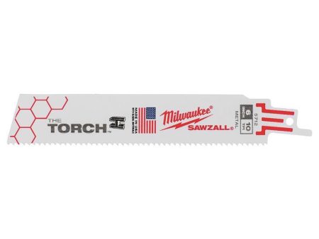 Milwaukee The Torch 6 in. Bi-Metal Reciprocating Saw Blade 10 TPI 5 pk Cheap