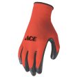 Ace Men s Indoor Outdoor Coated Work Gloves Red L 3 pk Online Hot Sale