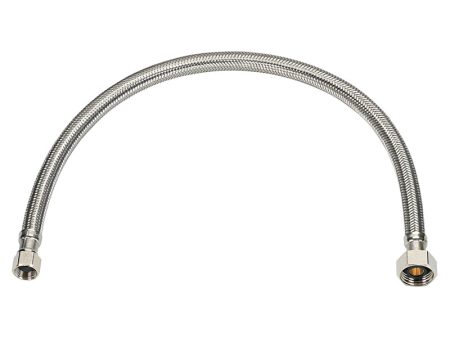 Ace 3 8 in. Flare X 1 2 in. D FIP 16 in. Braided Stainless Steel Supply Line Online Sale