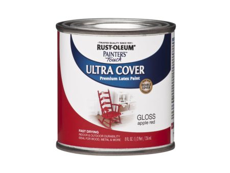 Rust-Oleum Painters Touch Apple Red Water-Based Ultra Cover Paint Exterior and Interior 8 oz Discount