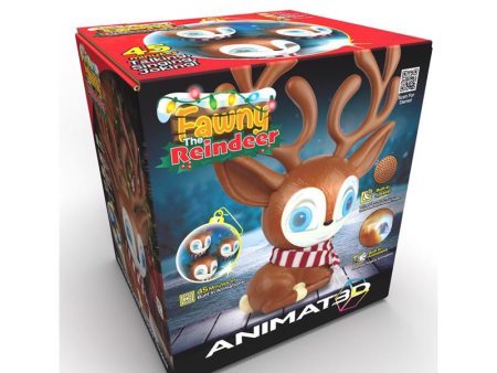 Mindscope Animat3D Multicolored Fawny The Reindeer Animated Decor 10 in. Hot on Sale