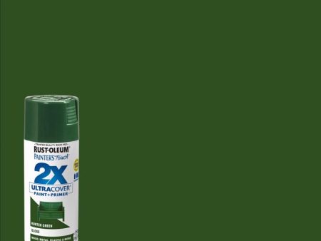 Rust-Oleum Painter s Touch 2X Ultra Cover Gloss Hunter Green Paint+Primer Spray Paint 12 oz Online Sale