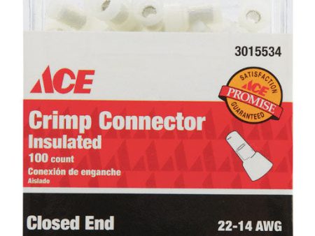 Ace Closed End Connector Clear 100 pk For Cheap