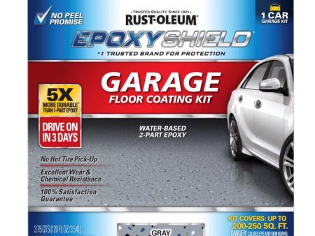 Rust-Oleum Epoxyshield Gloss Gray Garage Floor Coating Kit 1 gal 2 Pack Cheap