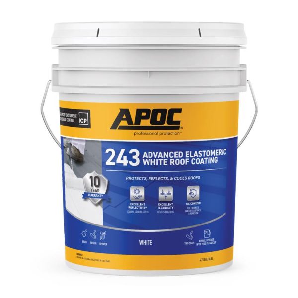 APOC Gloss White Acrylic Roof Coating 4.75 gal Hot on Sale