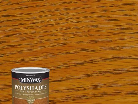 Minwax PolyShades Semi-Transparent Satin Olde Maple Oil-Based Stain Polyurethane Finish 1 qt Supply