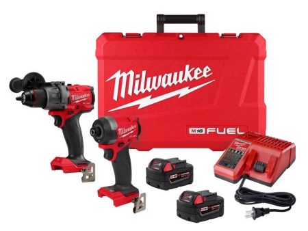 Milwaukee M18 FUEL Cordless Brushless 2 Tool Combo Kit Hot on Sale