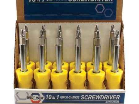 Best Way Tools 10-in-1 Screwdriver 8 in. Fashion