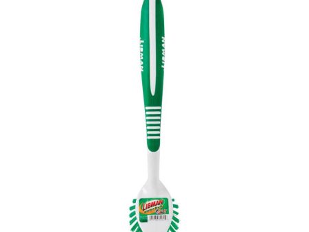 Libman 3 in. W Hard Bristle 8 in. Plastic Rubber Handle Kitchen Brush Cheap