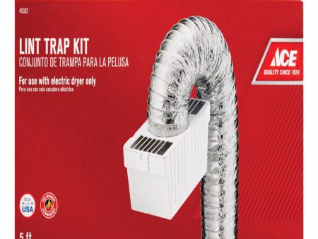 Ace 4 in. W X 4 in. L White Plastic Lint Trap Discount