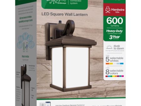 Feit Smart Home Bronze Dusk to Dawn LED Smart-Enabled Wall Lantern Fashion