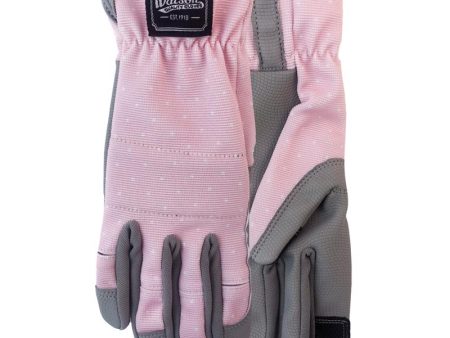 Watson Gloves Home Grown M Spandex Uptown Girl Gray Pink Gardening Gloves Fashion