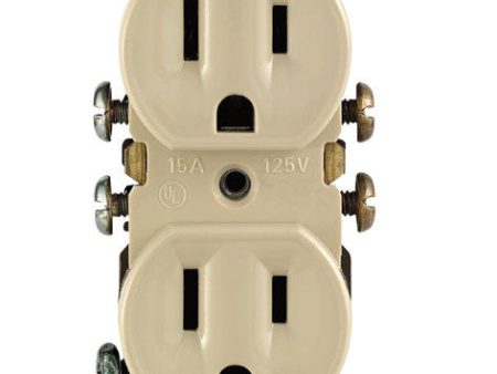 Leviton 15 amps 125 V Duplex Ivory Outlet 5-15R 1 pk Fashion