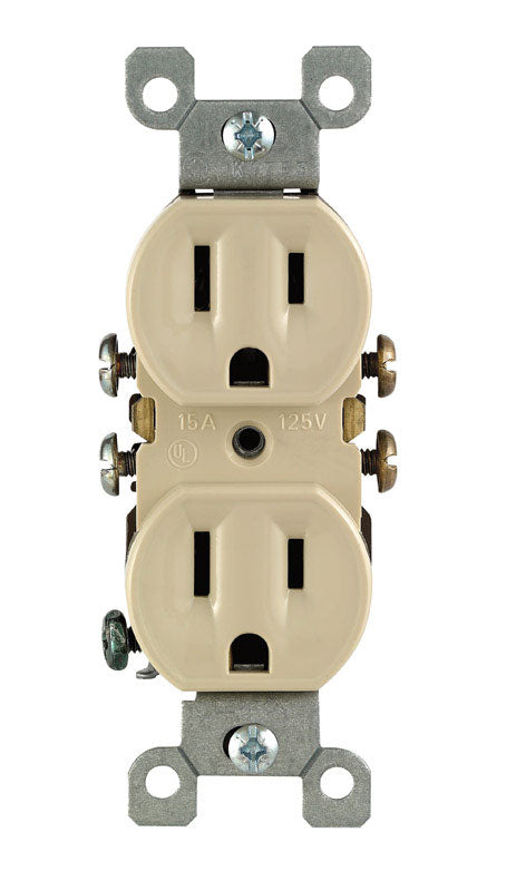 Leviton 15 amps 125 V Duplex Ivory Outlet 5-15R 1 pk Fashion