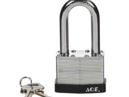 Ace 1-1 2 in. H X 2 in. W X 1-1 16 in. L Laminated Steel Double Locking Padlock Online