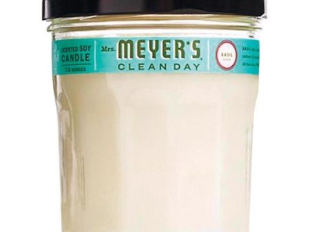 Mrs. Meyer s Clean Day Ivory Basil Scent Soy Candle 7.2 oz Cheap