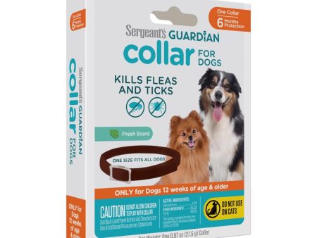 Sergeants Guardian Solid Dog Flea and Tick Collar Deltamethrin 0.97 oz Fashion