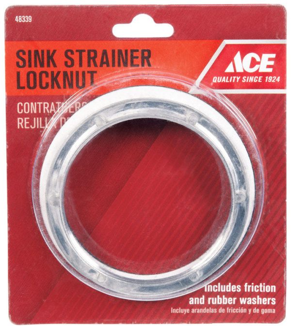 Ace 3-1 2 in. D Stainless Steel Strainer Locknut Online now