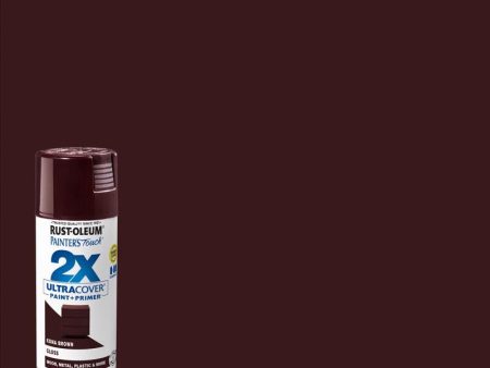 Rust-Oleum Painter s Touch 2X Ultra Cover Gloss Kona Brown Paint+Primer Spray Paint 12 oz Fashion