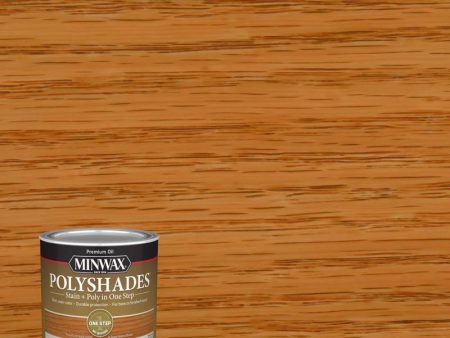 Minwax PolyShades Semi-Transparent Satin Pecan Oil-Based Stain Polyurethane Finish 0.5 pt Supply