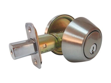 Faultless Satin Nickel Single Cylinder Deadbolt 1-3 4 in in. Supply