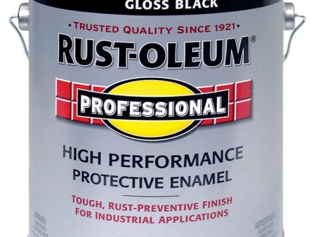 Rust-Oleum Professional Indoor and Outdoor Gloss Black Oil-Based Protective Paint 1 gal Cheap