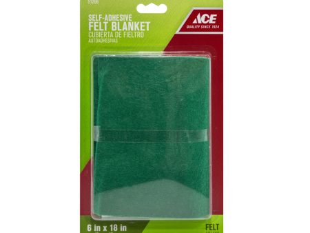 Ace Felt Self Adhesive Blanket Green Square 6 in. W X 18 in. L 1 pk For Sale