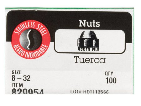 Hillman 8 in. Stainless Steel SAE Acorn Nut 100 pk Online Sale