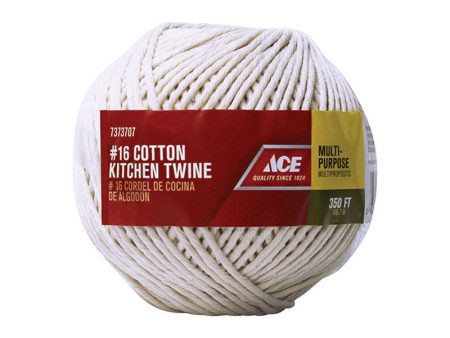 Ace 16 in. D X 350 ft. L White Twisted Cotton Twine Sale