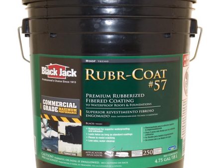 Black Jack Rubr-Coat #57 Gloss Black Rubber Roof Coating 5 gal Supply