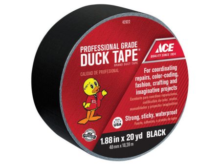 Ace 1.88 in. W X 20 yd L Black Solid Duct Tape Discount